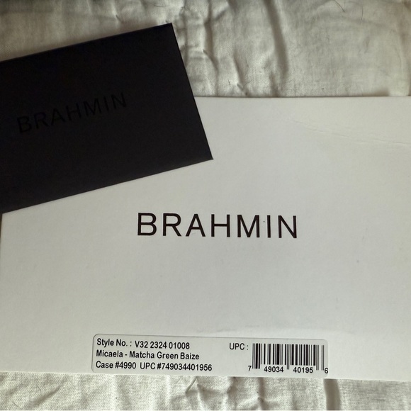 🔥Brahmin Micaela🔥Matcha Green Baize Crocodile Embossed Satchel 🔥 - Picture 9 of 9